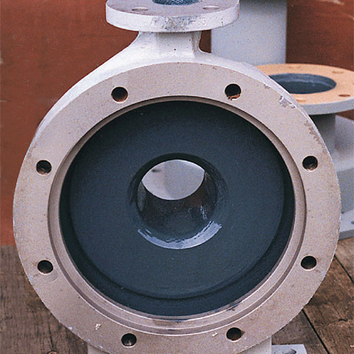 Centrifugal pump casing with Chesterton ARC coating applied.